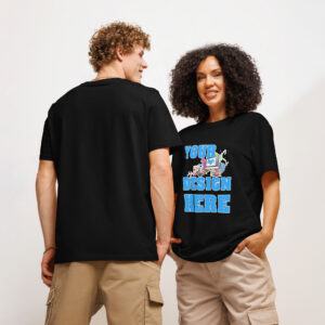 Unisex organic ribbed neck t-shirt